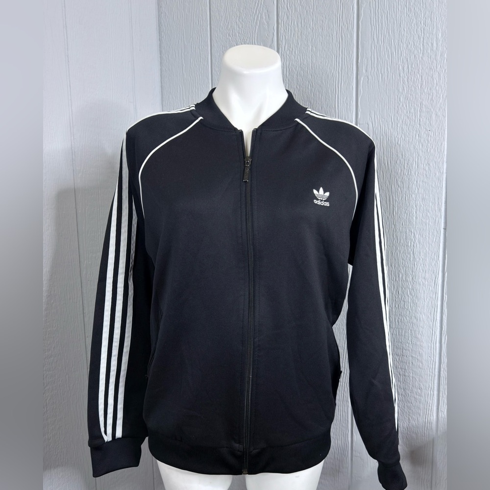 Adidas Black and White Bomber Jacket
